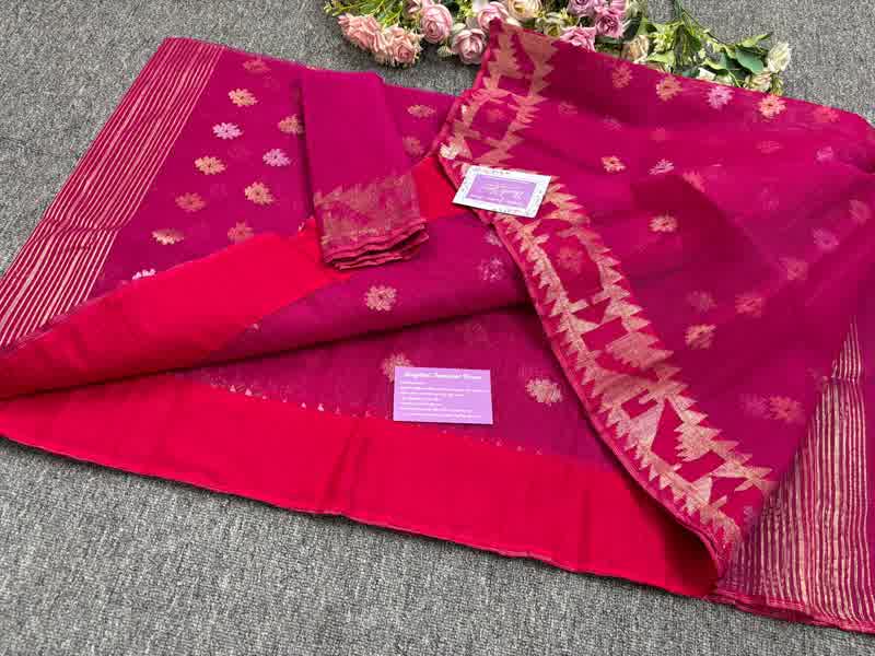 Hot Pink Jamdani - Image 4