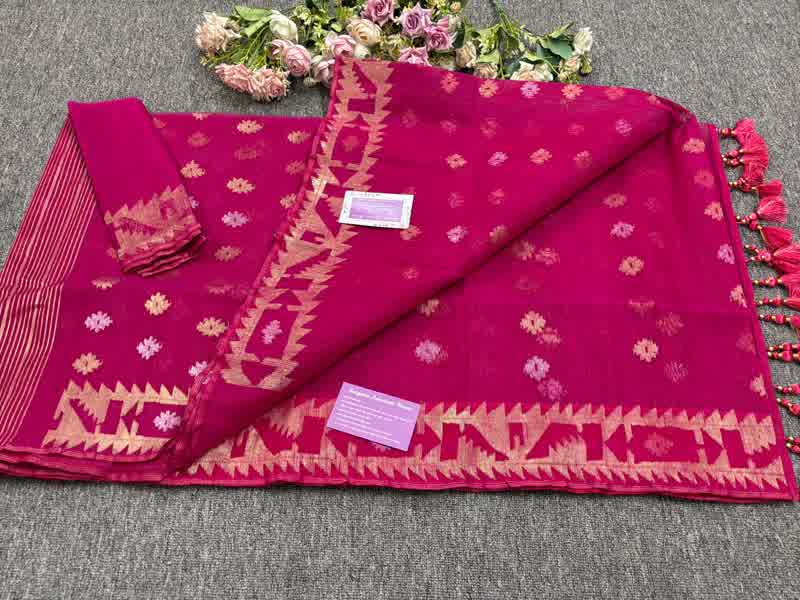 Hot Pink Jamdani - Image 3