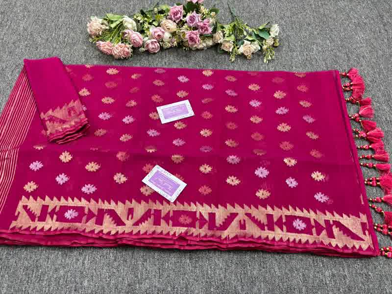 Hot Pink Jamdani - Image 2