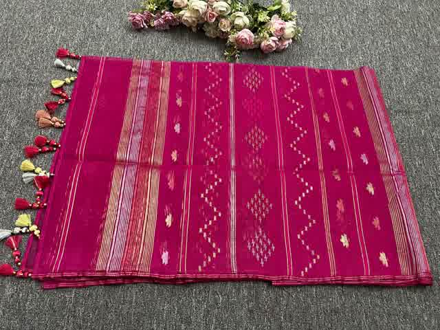 Hot Pink Jamdani - Image 5