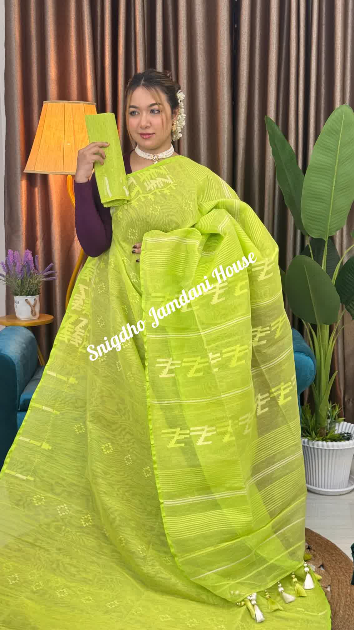 Lemon Colour Jamdani - Image 3