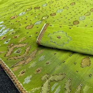 Lemon colour Jamdani With karchupi work