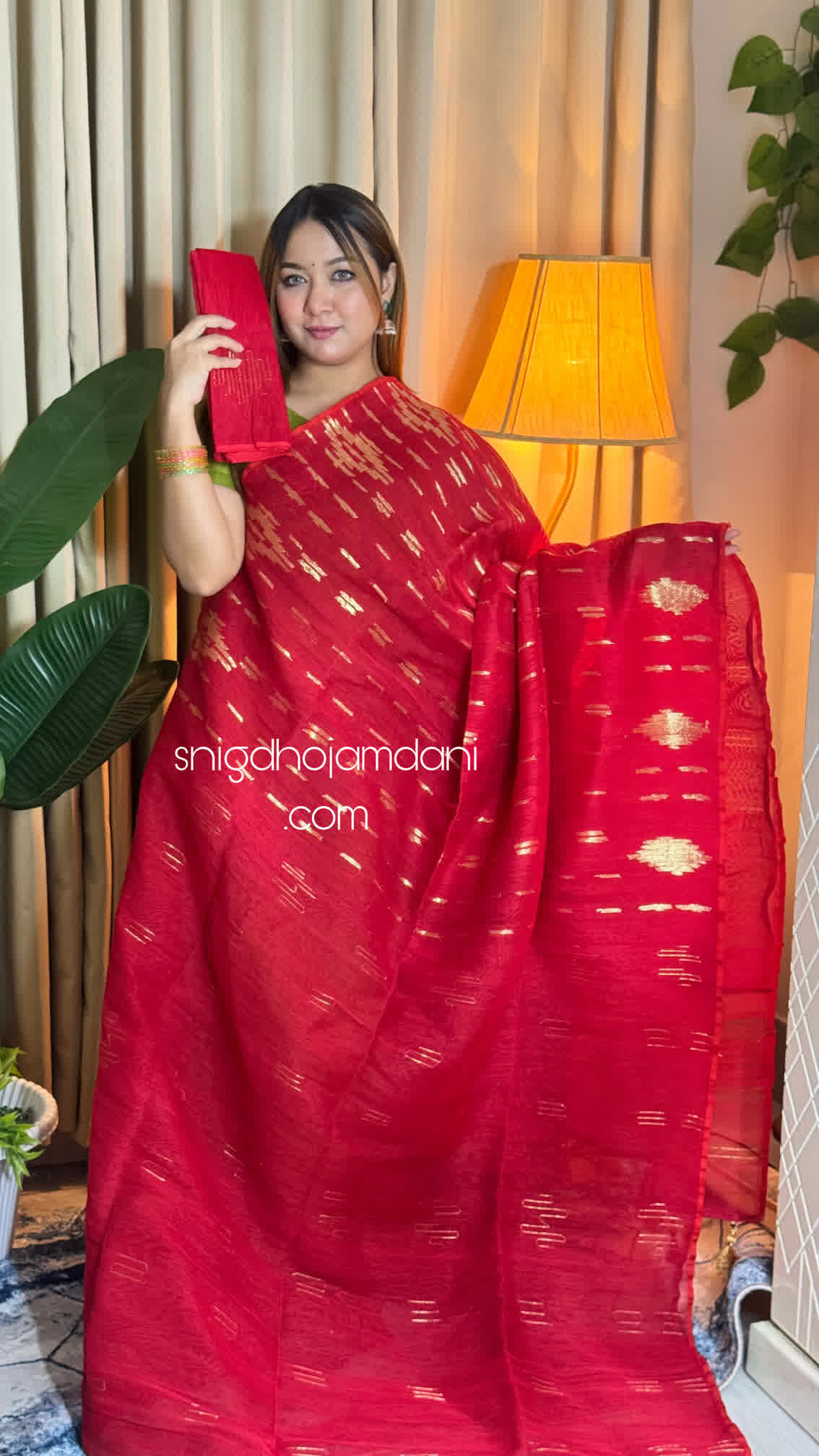 Budget frienddly Red Jamdani