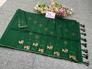 Green Colour Jamdani