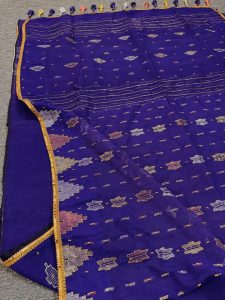 Purple Jamdani With Karchupi Work